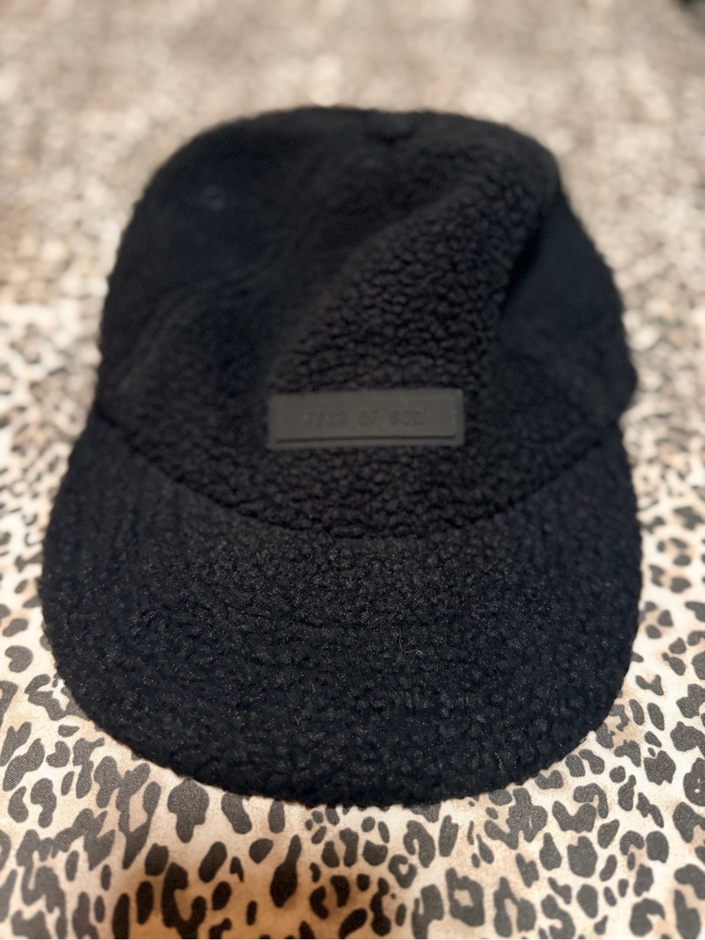 Fear of God Black Sherpa Camp Cap